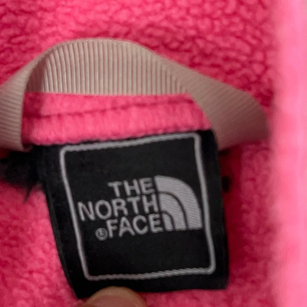 North Face Jacket Kids Girls Large Pink Gray Winter Denali Polartec Fleece Youth